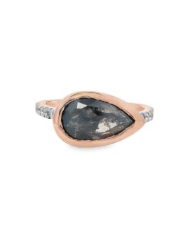 E-W S+P Pear Ring Rose