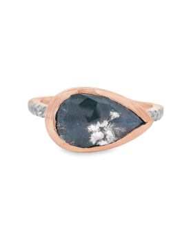 E-W S+P Pear Ring Rose