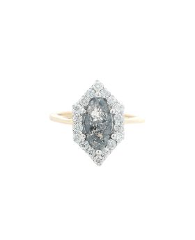 Long Hex Marquise S+P Ring Yellow