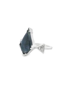 Geometric Kite S+P Ring White