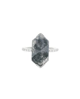 Long Hex S+P Ring