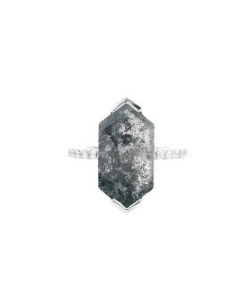 Long Hex S+P Ring