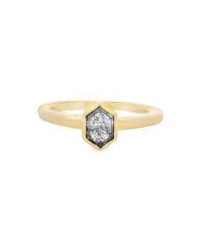 Bezel Hexagon S+P Ring Yellow