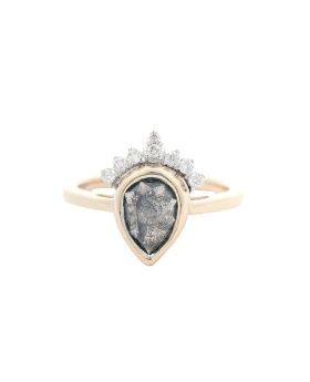 Bezel Crown Pear S+P Ring Yellow