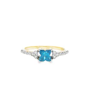 Clover Blue S+P Ring Yellow