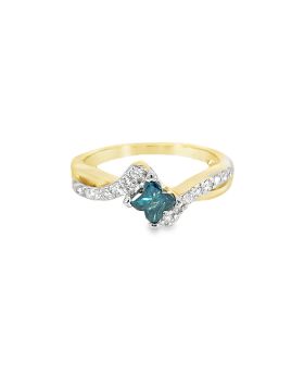 Twist Blue S+P Ring #2 Yellow