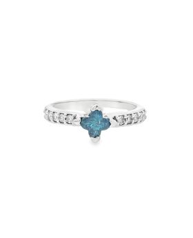 Clover Blue S+P Ring #4