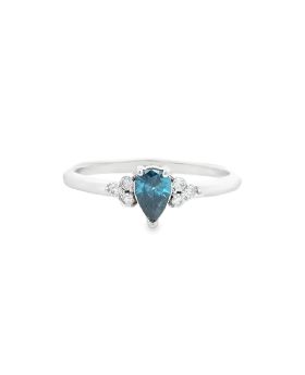 Triad Blue S+P Pear Ring #2