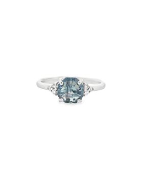 Blue Triad S+P Emerald Ring