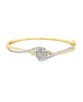 Twist Oval S+P Bangle Yellow