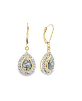 Dangle Pear S+P Earrings Yellow