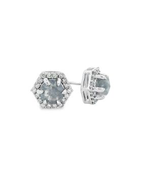 Round Hex S+P Earrings #2