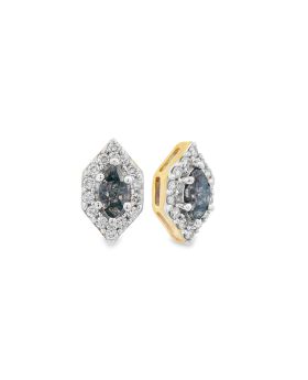 E. Hex Halo S+P Earring Yellow